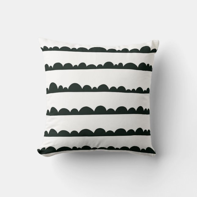 Coussin de nuages noirs et blancs (Recto)
