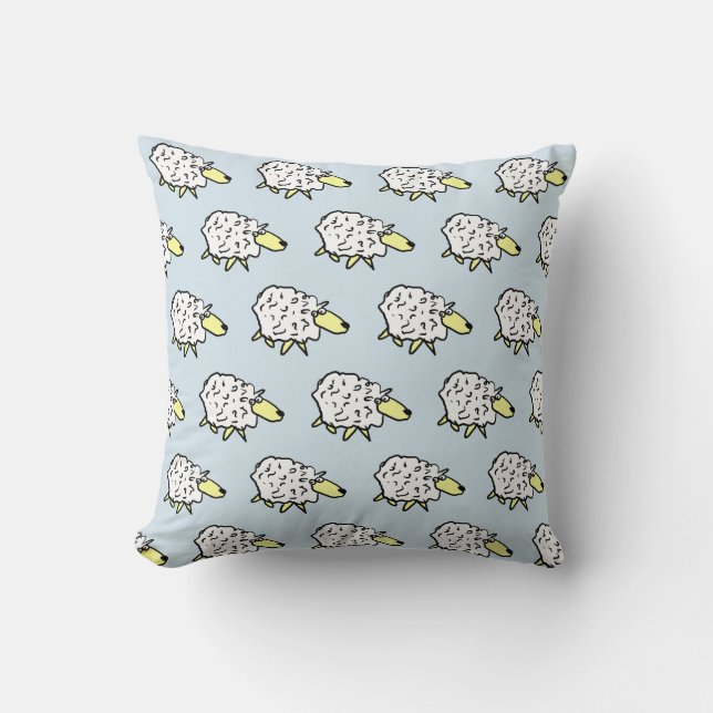 Coussin de nursery avec motif de mouton (Recto)
