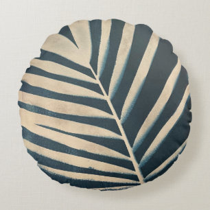 Coussin de palme Cyanotype - Arrondi