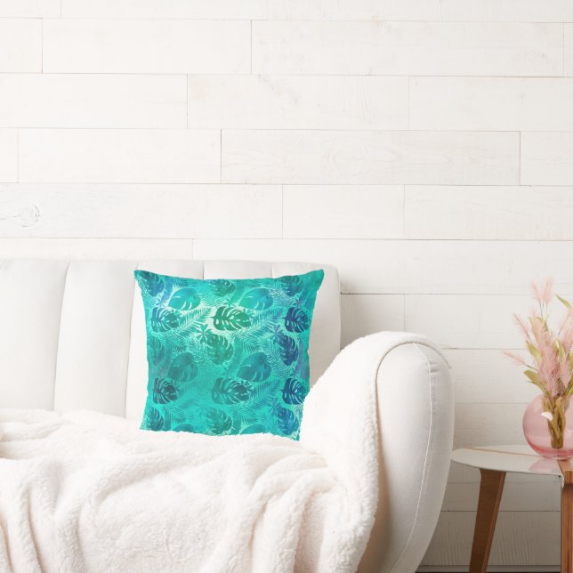 COUSSIN DE PALMIER TROPICAL VERT (Canapé)