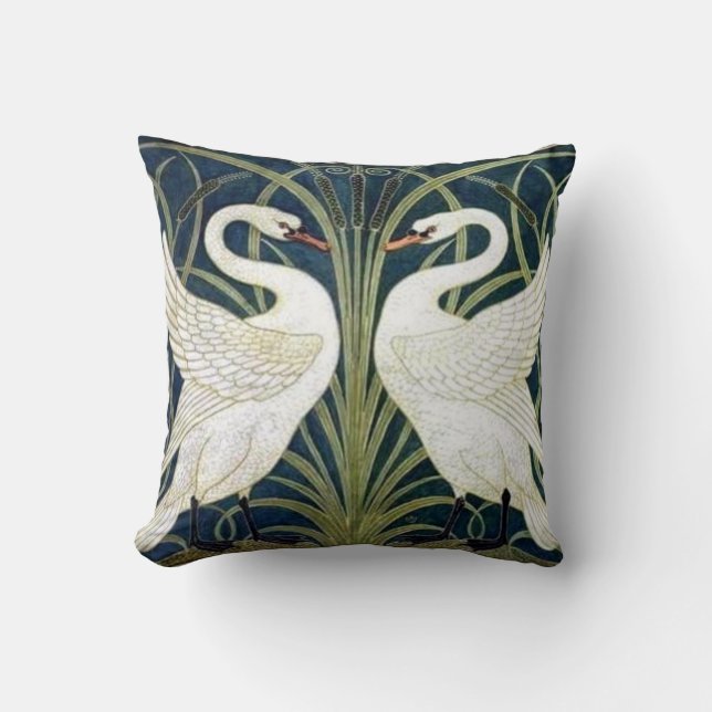 Coussin de papier peint de cygne et de (Recto)