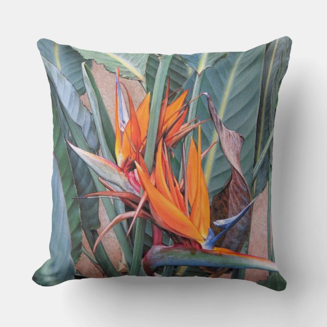 Coussin de paradis de Paul McGehee "oiseau" (Recto)