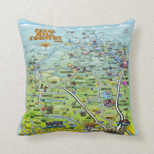 Coussin de pays de colline du Texas