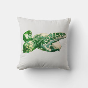 Coussin de peinture de plage de la tortue de mer