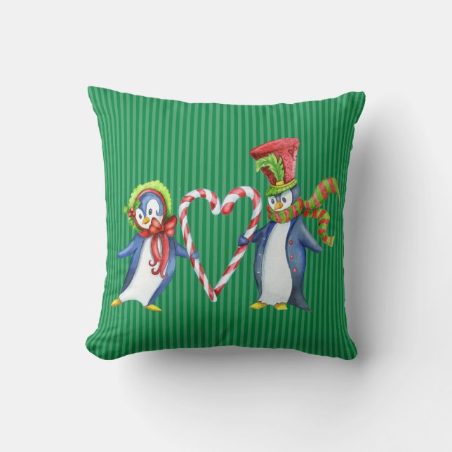 Coussin de pingouin de Noël (Recto)
