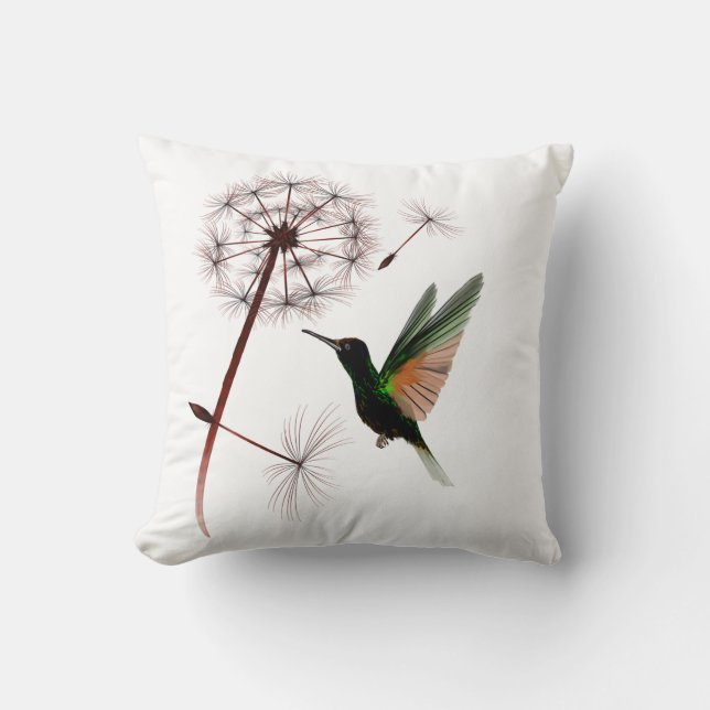 Coussin de pissenlit et de colibri (Recto)