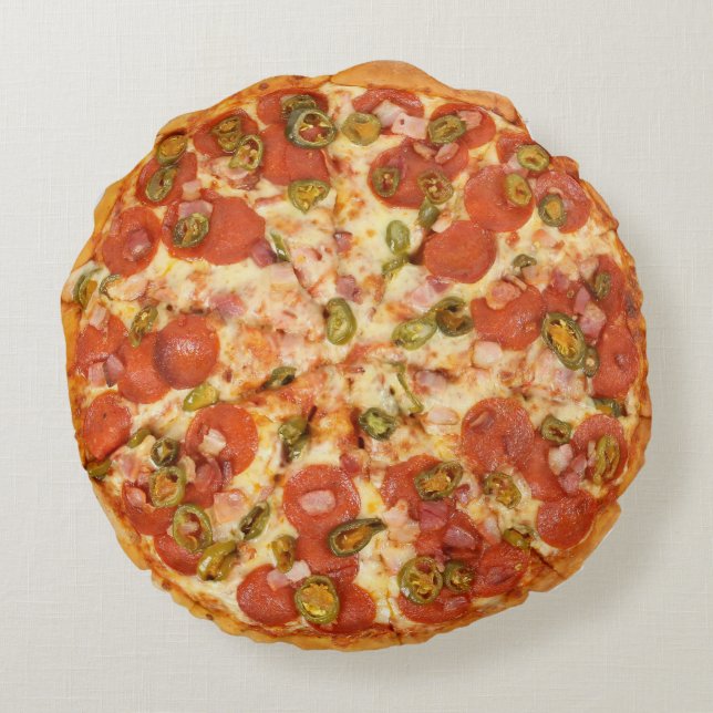 Coussin de pizza - jet rond de pizza (Dos)
