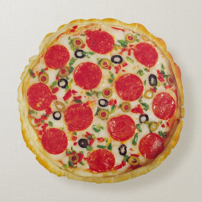 Coussin de pizza réaliste (Devant)