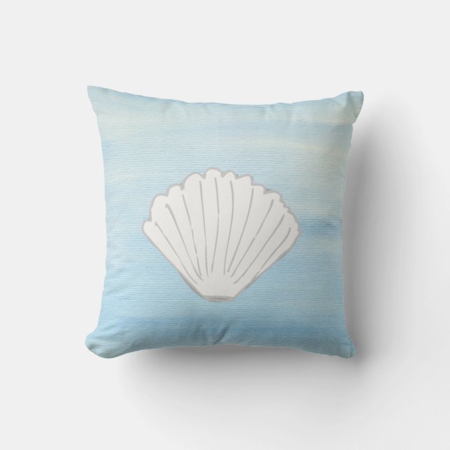 Coussin de plage Blue and White Clam (Recto)
