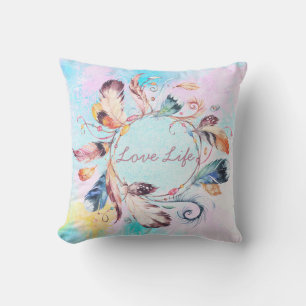 Coussin de plume aquarelle