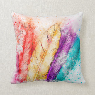 COUSSIN DE PLUMES D'AQUARELLE