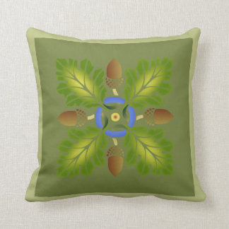 Coussin de pochoir de feuille de chêne