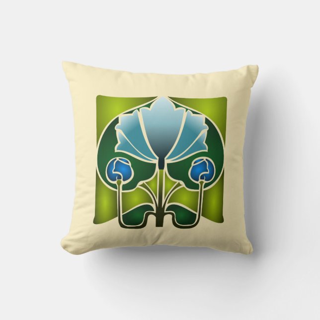 Coussin de pochoir de nénuphar (Recto)