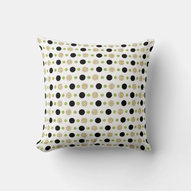 Coussin de points bronzés, verts et noirs (Recto)