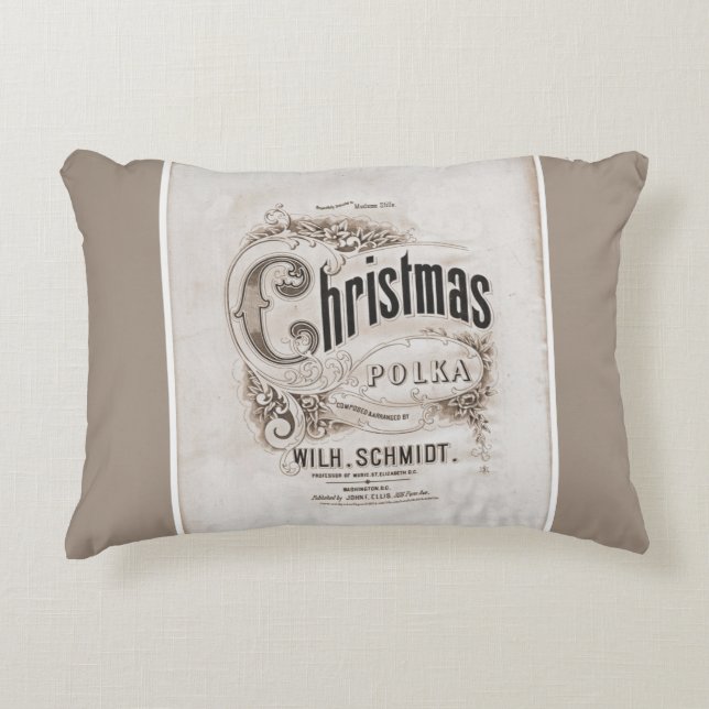 Coussin de polka de Noël (Devant)