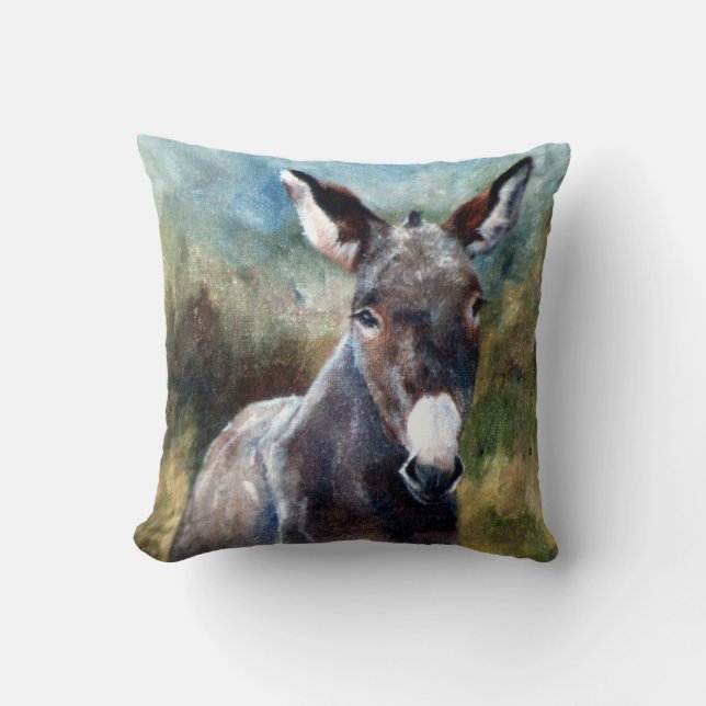 Coussin de portrait d'âne (Recto)