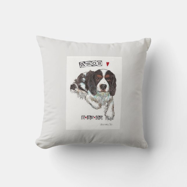 Coussin de portrait d'animal familier (Recto)