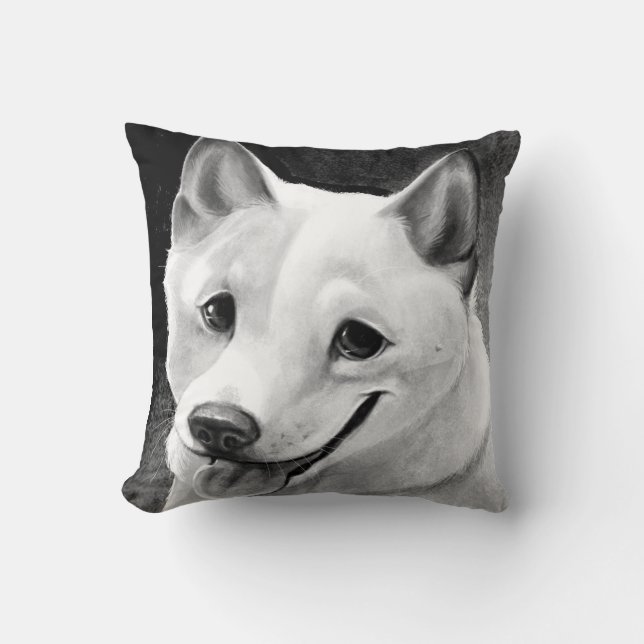 Coussin de portrait de chienchien (Recto)