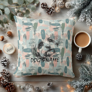 Coussin de portrait maltais personnalisé Motif Abs