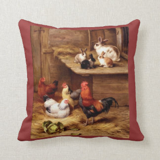 Coussin de poulet de poules de coq de lapin