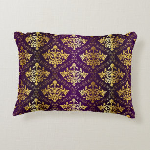Coussin de pourpre royal et d'or