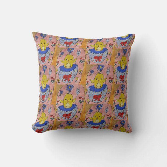 Coussin de poussin de Pâques mignon (Recto)