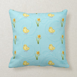 Coussin de poussins de Pâques