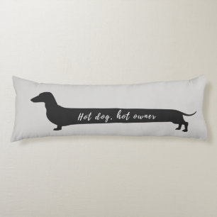 Coussin de propriétaire chaud de teckel "hot-dog,