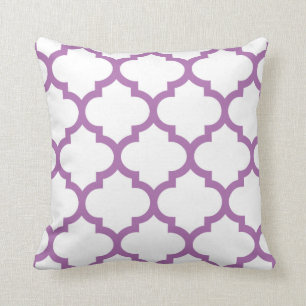 Coussin de Quatrefoil - pourpre rayonnant
