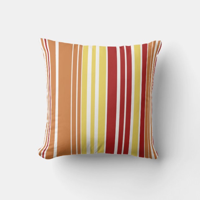 Coussin de rayures motifs colorées (Recto)