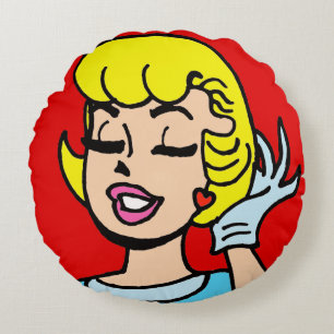 Coussin de ronde de beauté Retro Comic Strip