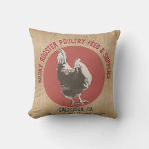 coussin de sac à alimentation vintage de style cam