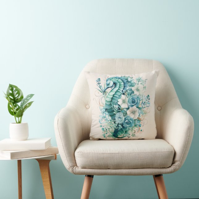 Coussin de Seahorse Turquoise clair (Chaise)