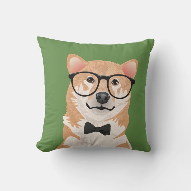 Coussin de Shiba Inu de hippie (Recto)