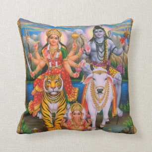 coussin de Shiva Parvati Ganesha