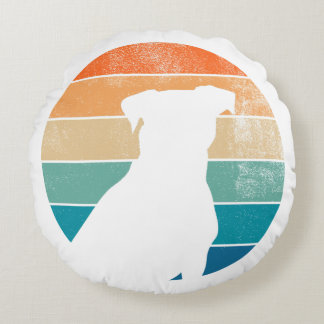 Coussin de silhouette de chien rétro - Vintage amo