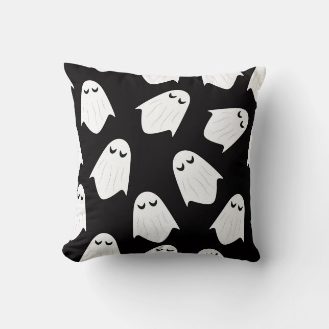 Coussin de silhouette motif Ghosts (Recto)