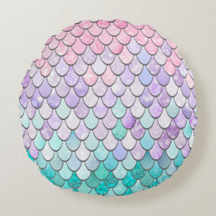 Coussin de sirène, carreau rond