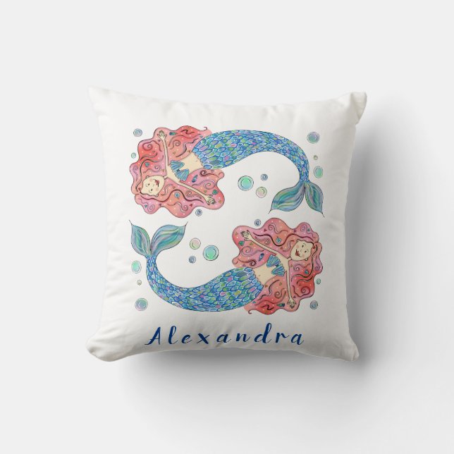 Coussin de sirène personnalisé (Recto)