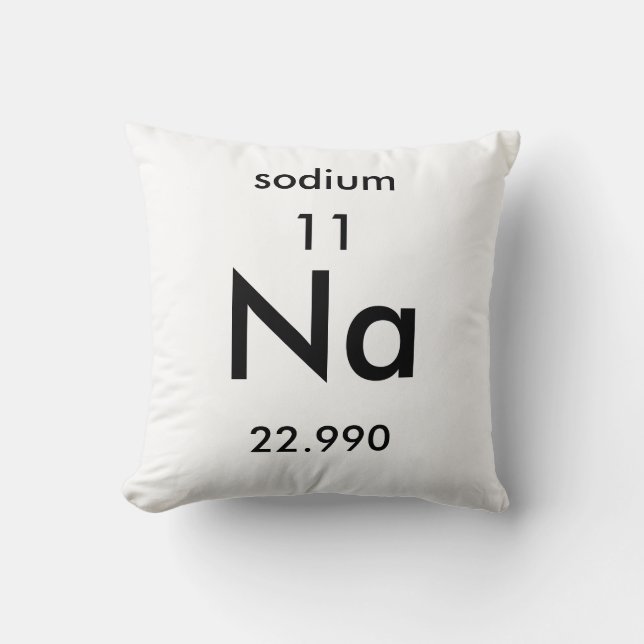 Coussin de sodium du tableau périodique 11 (Recto)