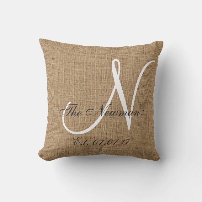 Coussin de souvenir de famille de monogramme de (Recto)