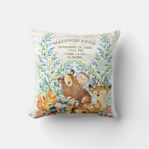 Coussin de stat de naissance de garçon de fille