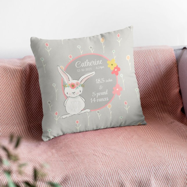 Coussin de statistiques de naissance avec petit la (Créateur téléchargé)