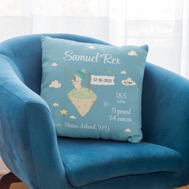 Coussin de statistiques de naissance avec peu d'ou (Créateur téléchargé)