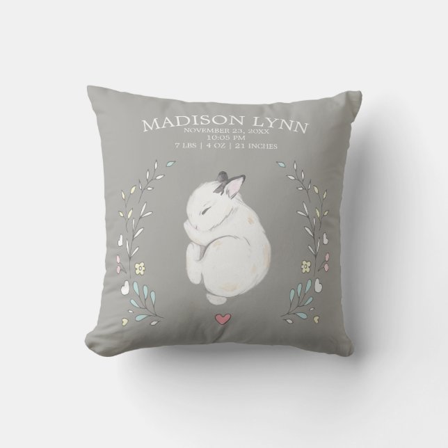 Coussin de statistiques de naissance des filles la (Recto)
