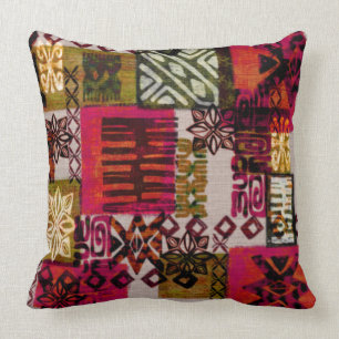 coussin de style barkcloth hawaïen Vintage des an