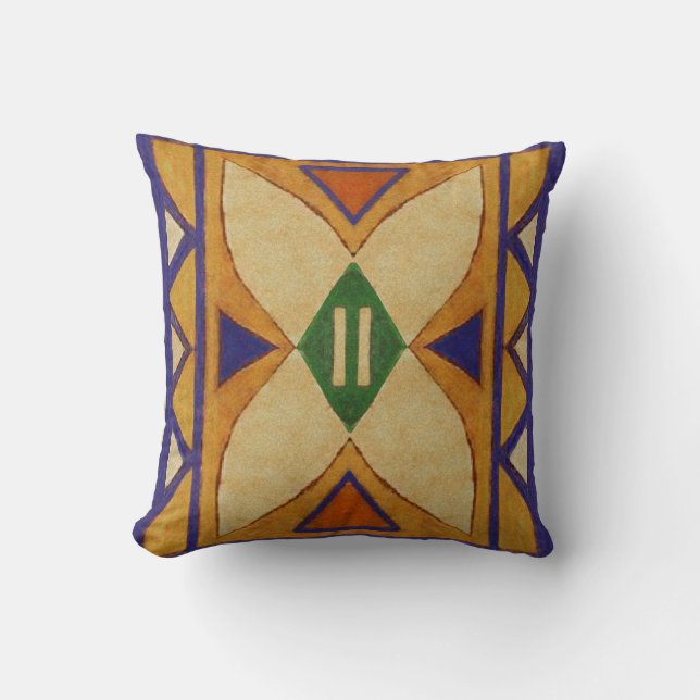 Coussin de style de Parfleche de 1860's de (Recto)