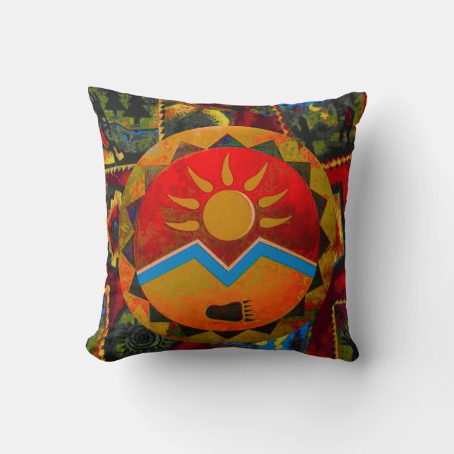 Coussin de symbole de Natif américain d'ours de (Recto)