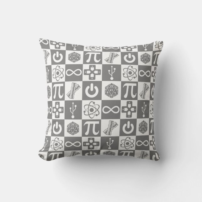 Coussin de symboles geeks (Recto)