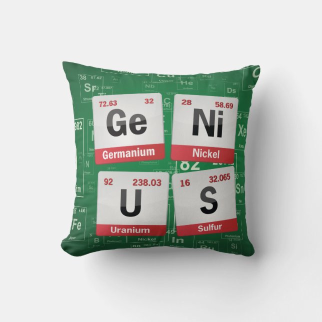 Coussin de table périodique du GÉNIE | (Recto)